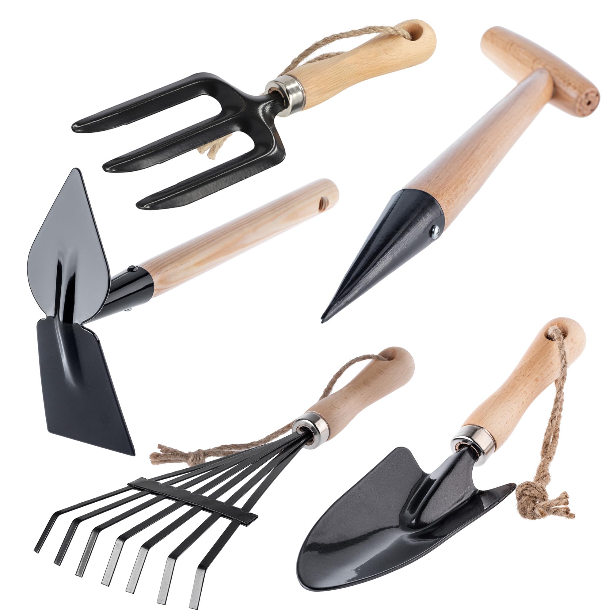 KADAX Set di attrezzi da giardino, robusti, mini attrezzi da giardino, pratico set di attrezzi per piante, set da giardino, kit da giardino per la cura del giardino (set da 5 pezzi Ver. A)