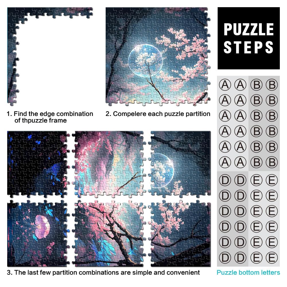 des Teintes Florales enchanteresses Puzzle pour Adultes 2000 pièces Jeu de Quiz Car C'est Un pour Toute la Famille 70x100cm