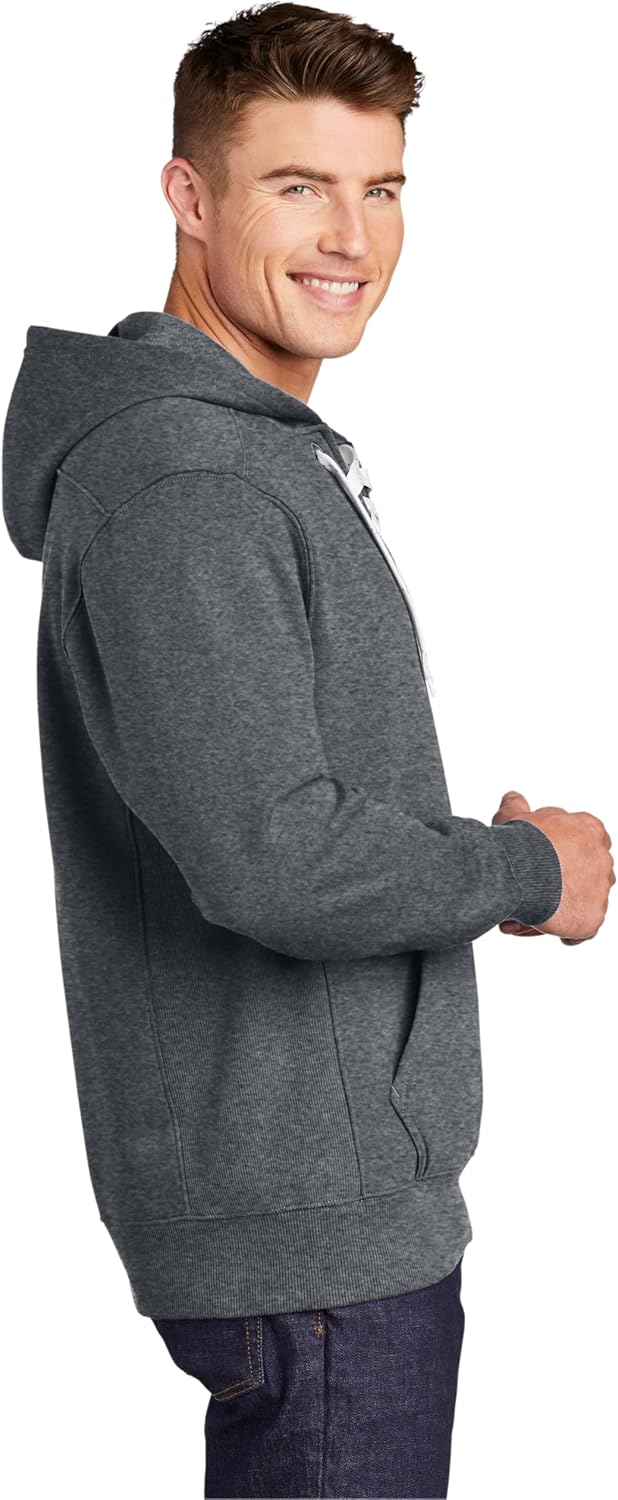 SPORT-TEK Men's Lace Up Pullover Hooded Sweatshirt - Image 2