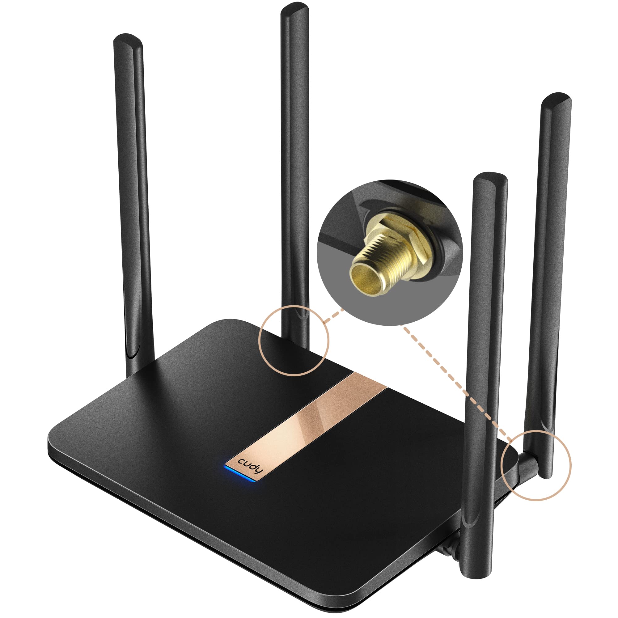 Cudy LT500D AC1200 Modem Routeur 4G LTE Débloqué Wi-Fi Maillé 1200 Mbps Antennes SMA VPN Cloudflare