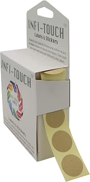 3/4 Inch Kraft Dot Labels with Included Dispenser Box 1000/ Dispenser Box