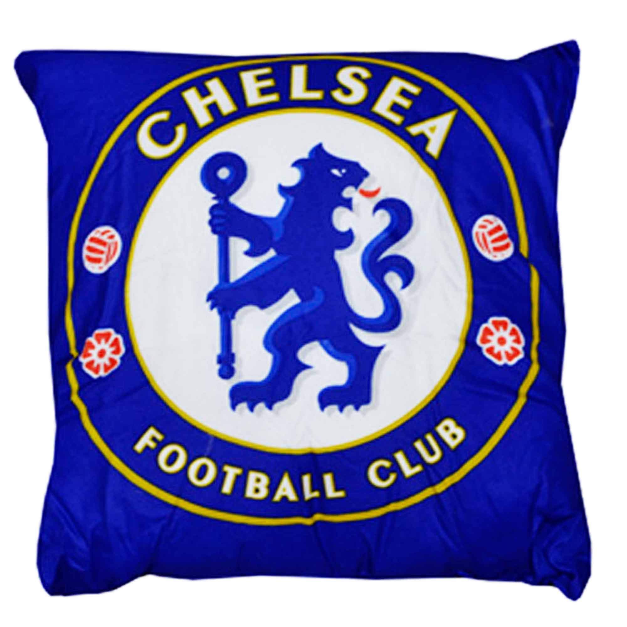 Chelsea Official FC Crest Cushion for the Home or Car (40cm x 40cm)