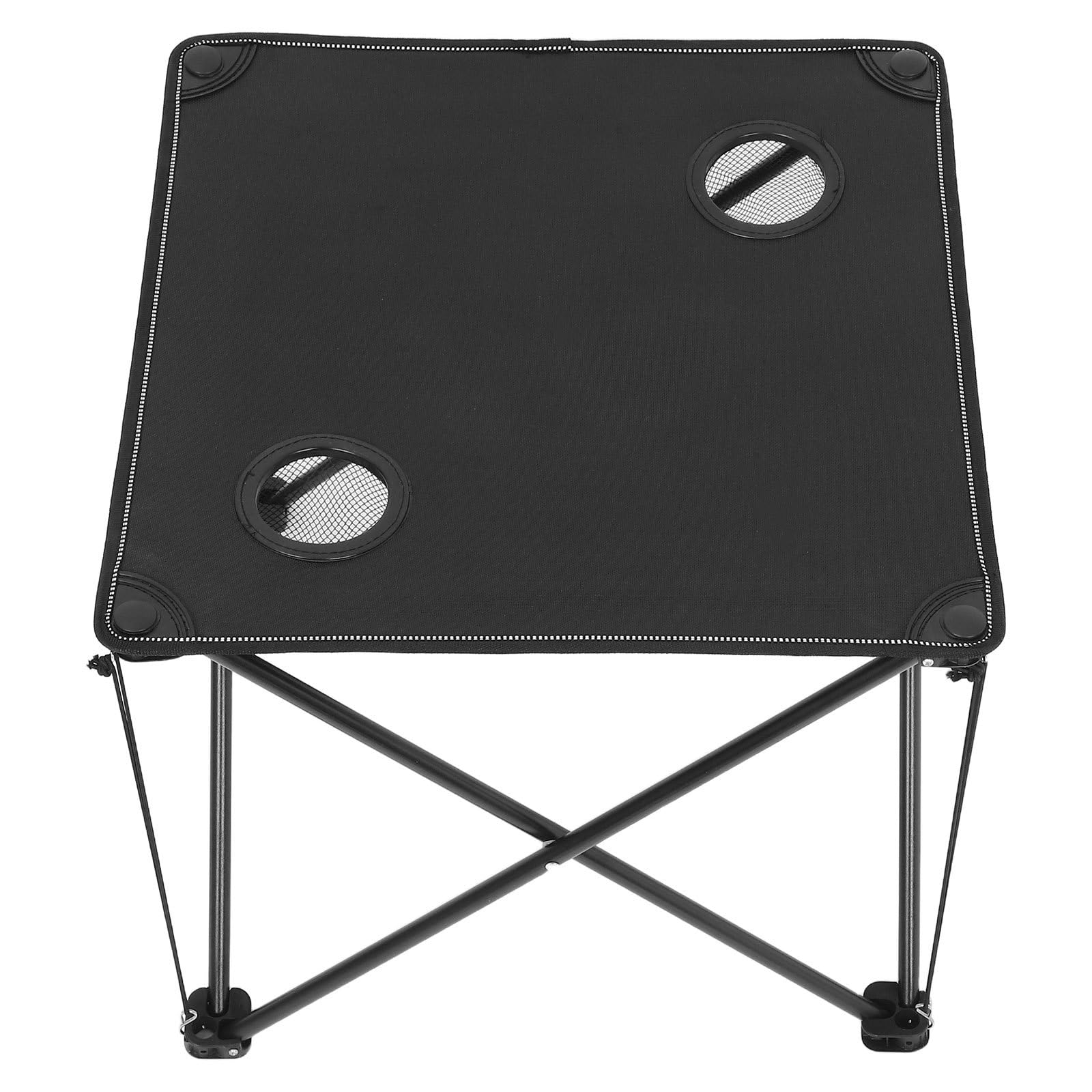 Table de camping pliante portable avec 2 porte-gobelets pour éviter les chutes