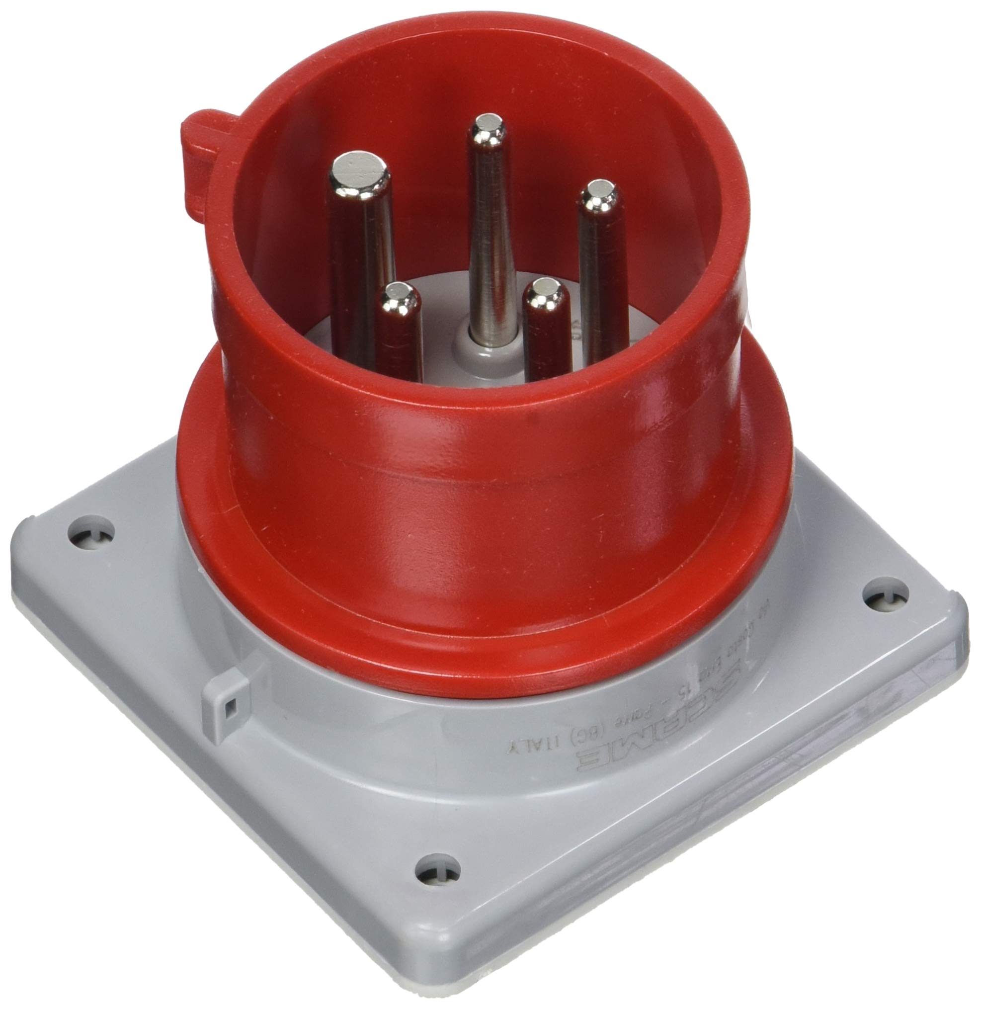 Connecteur électrique Scame 243.1697rv rouge pour installations industrielles