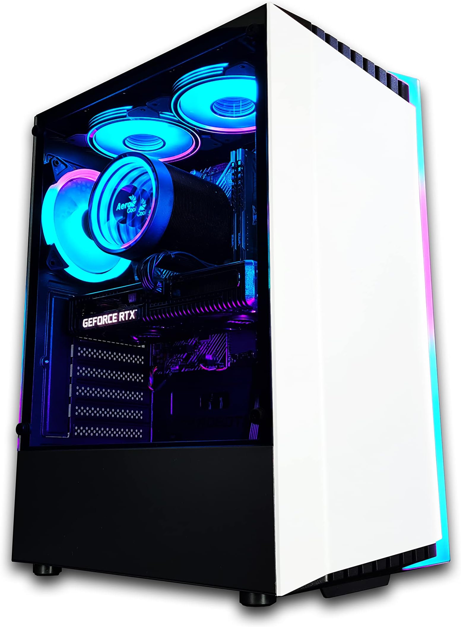 2FR RGB Gaming PC - Intel i7-10700F, 16GB Memory, Nvidia RTX 3050, RGB CPU Case, Windows 10 pro, 1 Year Warranty (T-278 V2) (i7-10700F/RTX3050)
