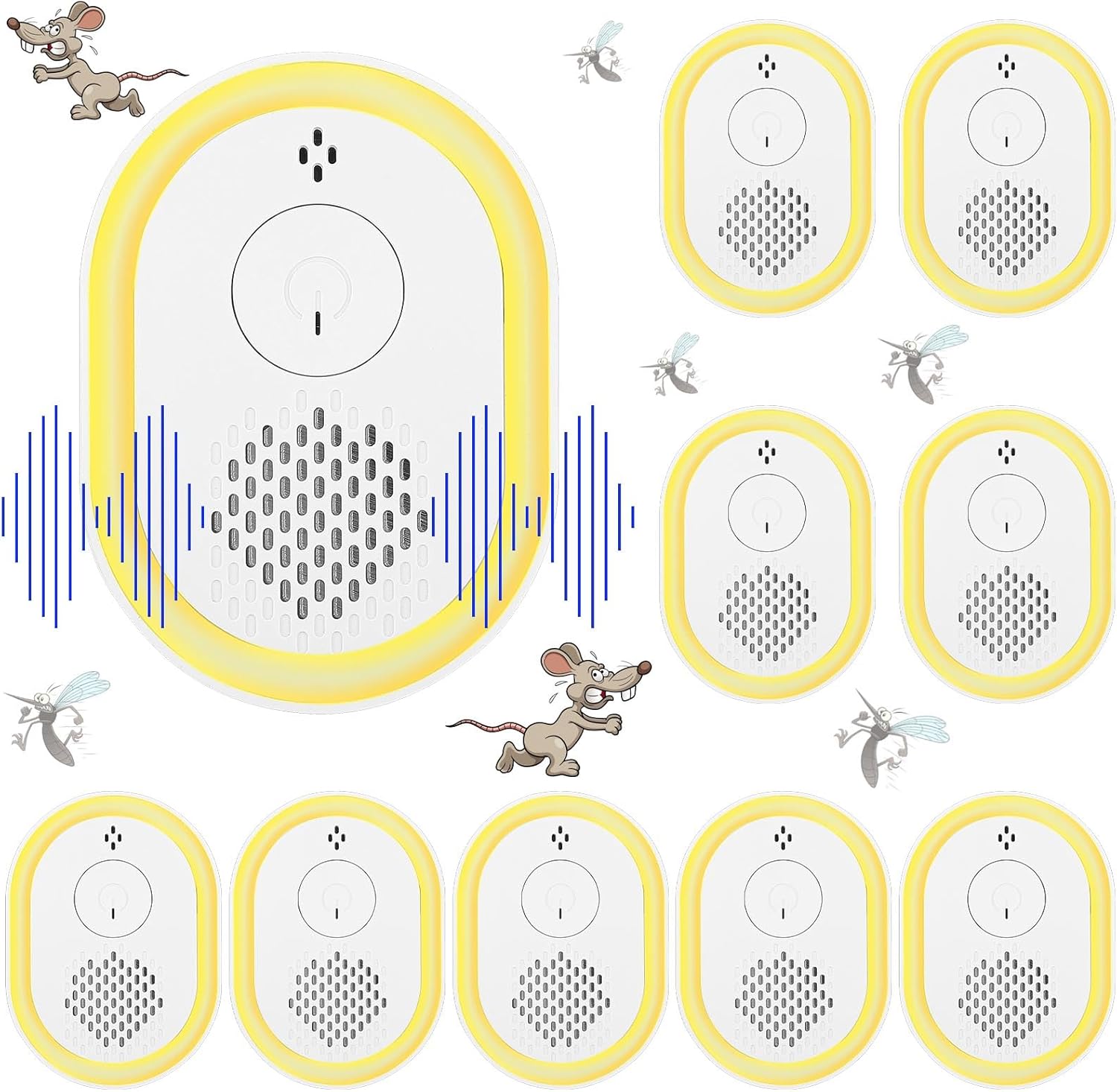 Amazon.com: Kittmip 10 Pack Ultrasonic Pest Repeller Mouse Repellent ...