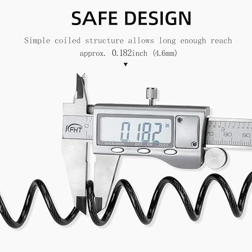 Miniatura 3 de ROCKBROS Candado para casco de motocicleta y bicicleta, bloqueo de cable de 4 dígitos, cerradura retráctil para equipaje y cochecito, negro, 2