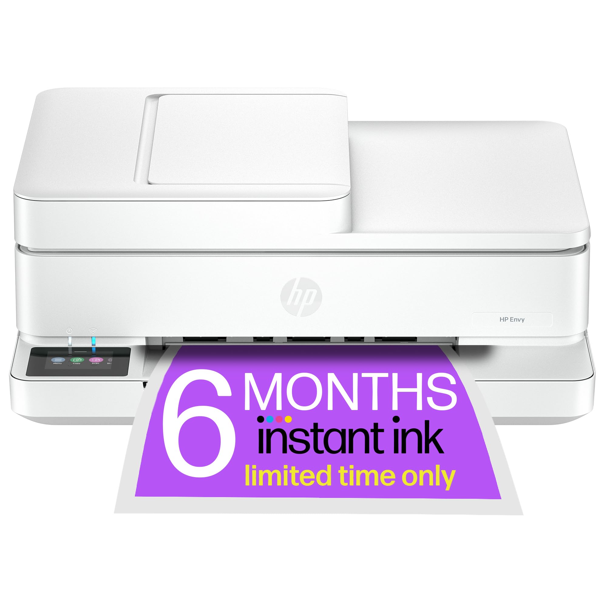 Envy 6530e All in One Printer | Perfect for Home | Colour | Wireless | Print, Scan & Copy | 3 Months of free Instant Ink | Automatic Document Feeder | White