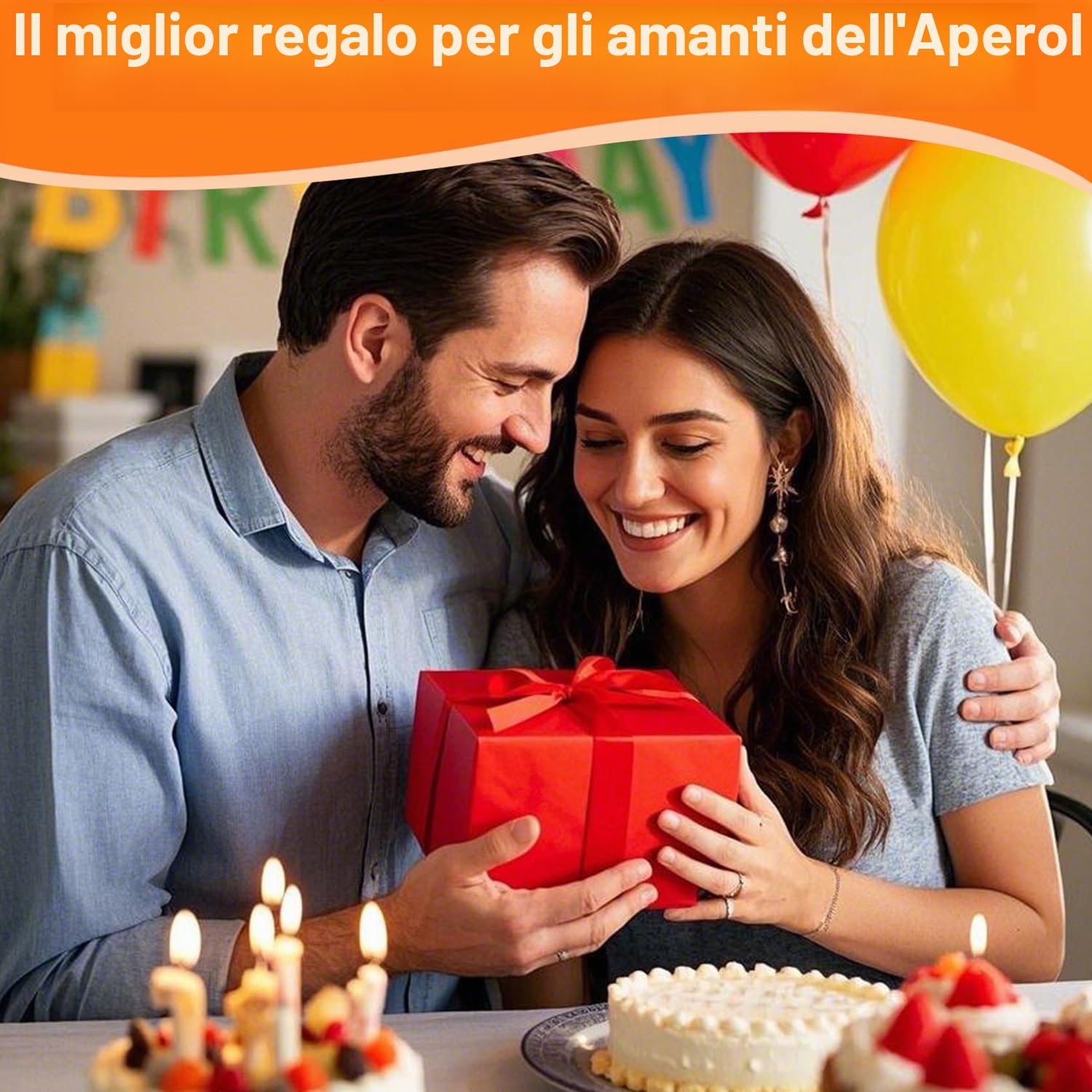 Confezione da 2 bicchieri Aperol Spritz YYSWSAKY - Cannucce in vetro - Sottobicchiere - Bicchieri da cocktail - Ottimo regalo