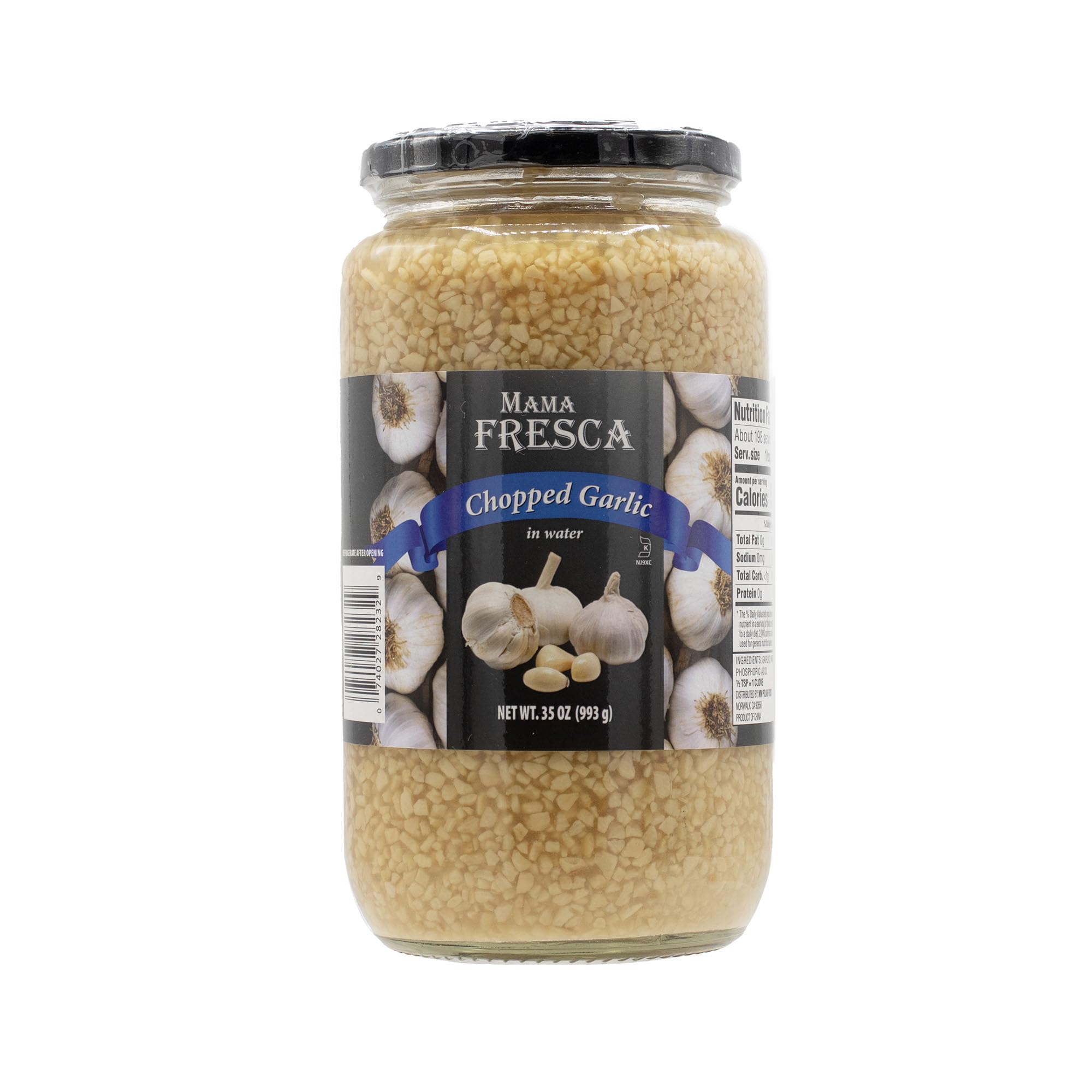 Mama Fresca Minced Garlic in Water 35oz Jar (Pack of 1)