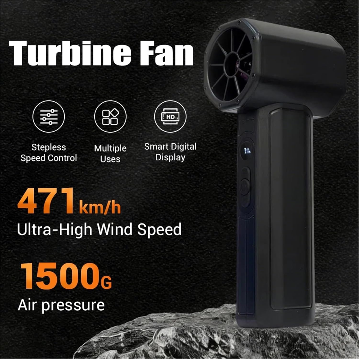 Powerful Violent Air Blower 64mm Brushless Handheld Fan Jet Max.1500G Thrust Highpower Duct Fan 100-Speed Stepless Control