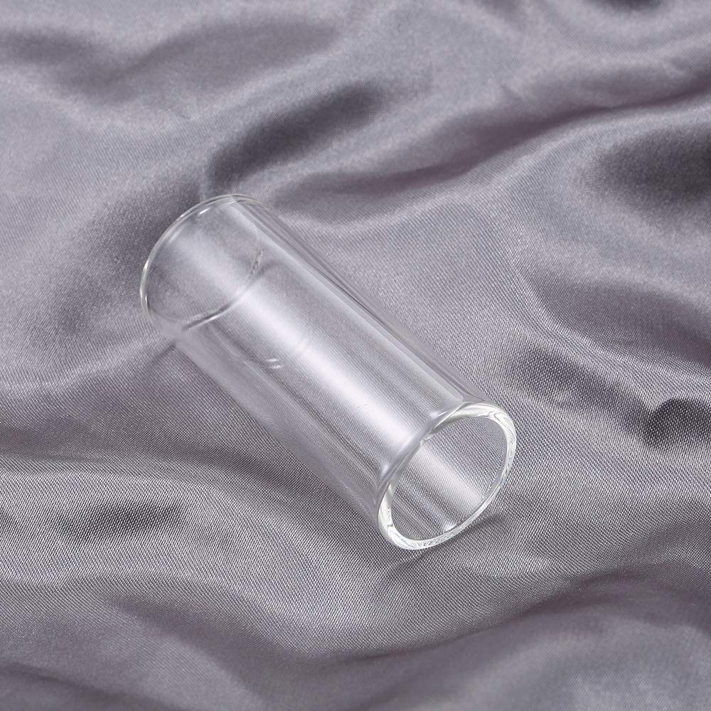 Stainless Steel 304 Metal/Glass Slide Bars Electro Acoustic Guitar Finger Grips 60 * 25 * 21 * 2mm (Transparent)