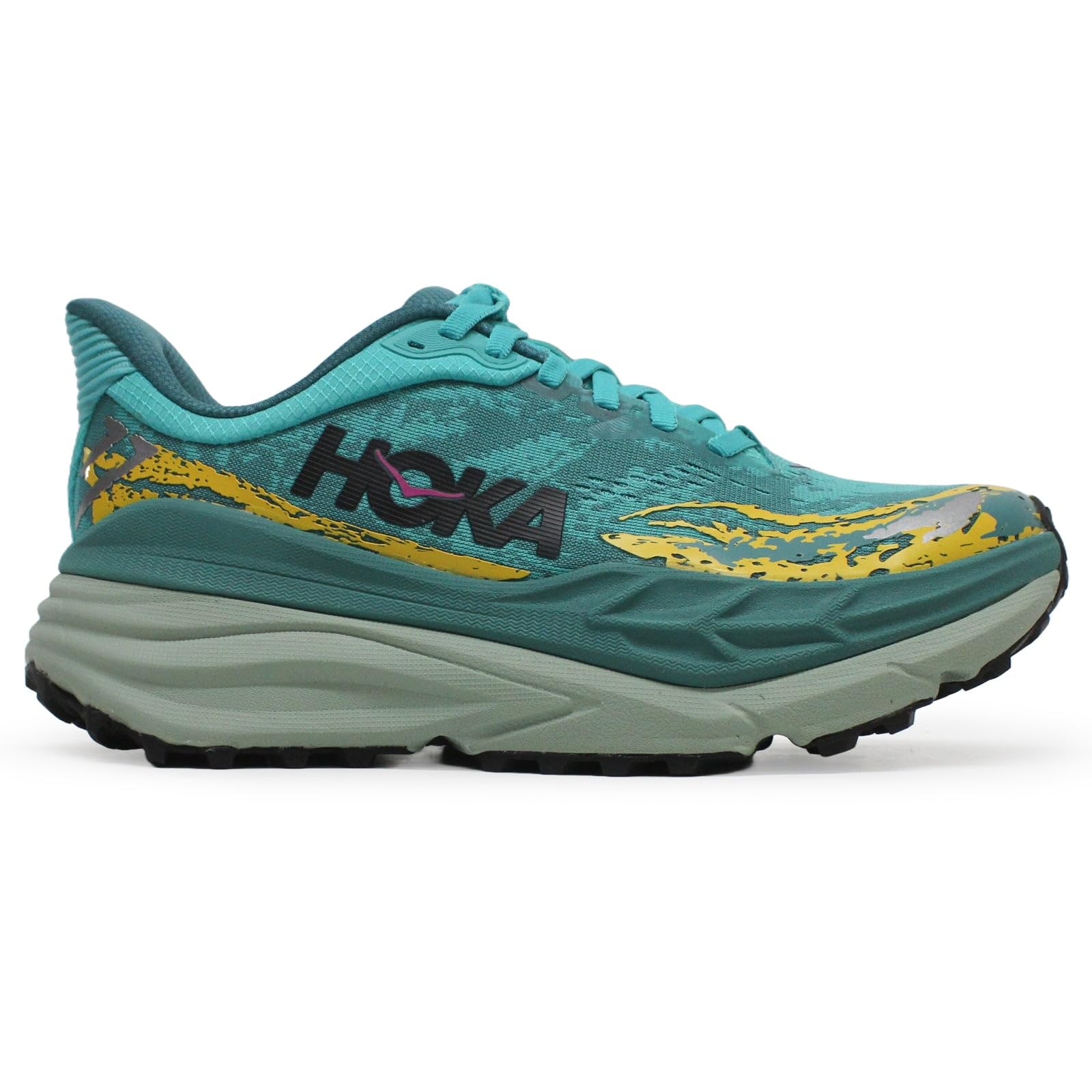 Hoka Women's Stinson 7 Sneaker, Electric Aqua/Oceanic, 6