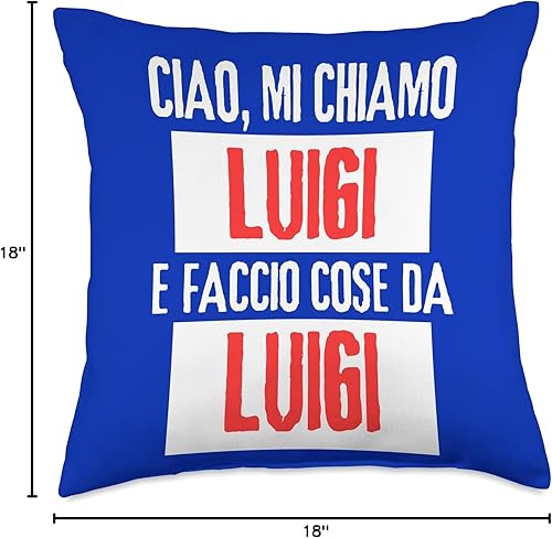 Miniatura 4 de Ciao Sono Faccio Cose Da Luigi Personalizzato Ironica - Almohada (18 x 18 pulgadas), multicolor