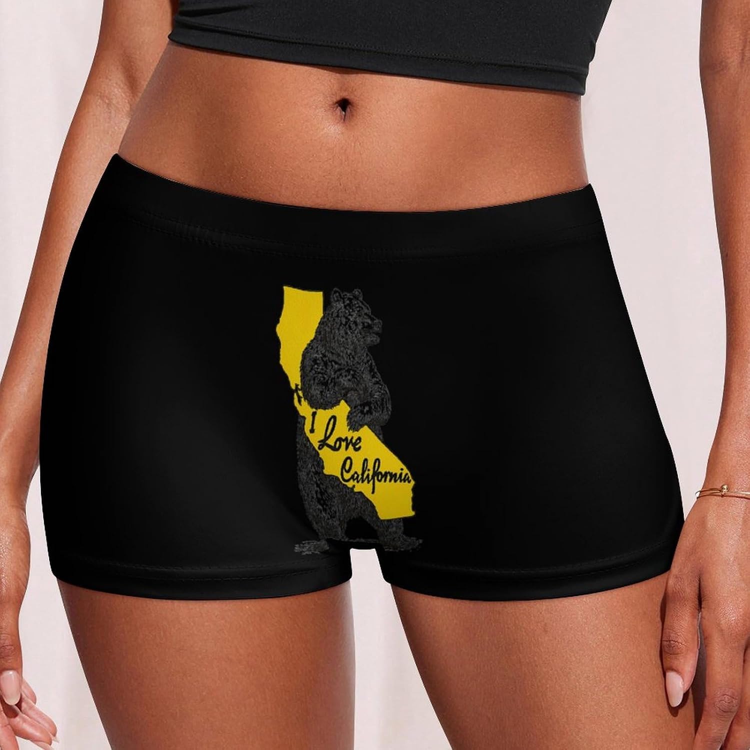 I Love You California Fashion Women's Boxer Briefs Breathable Underpants Trunks Stretch Underwear