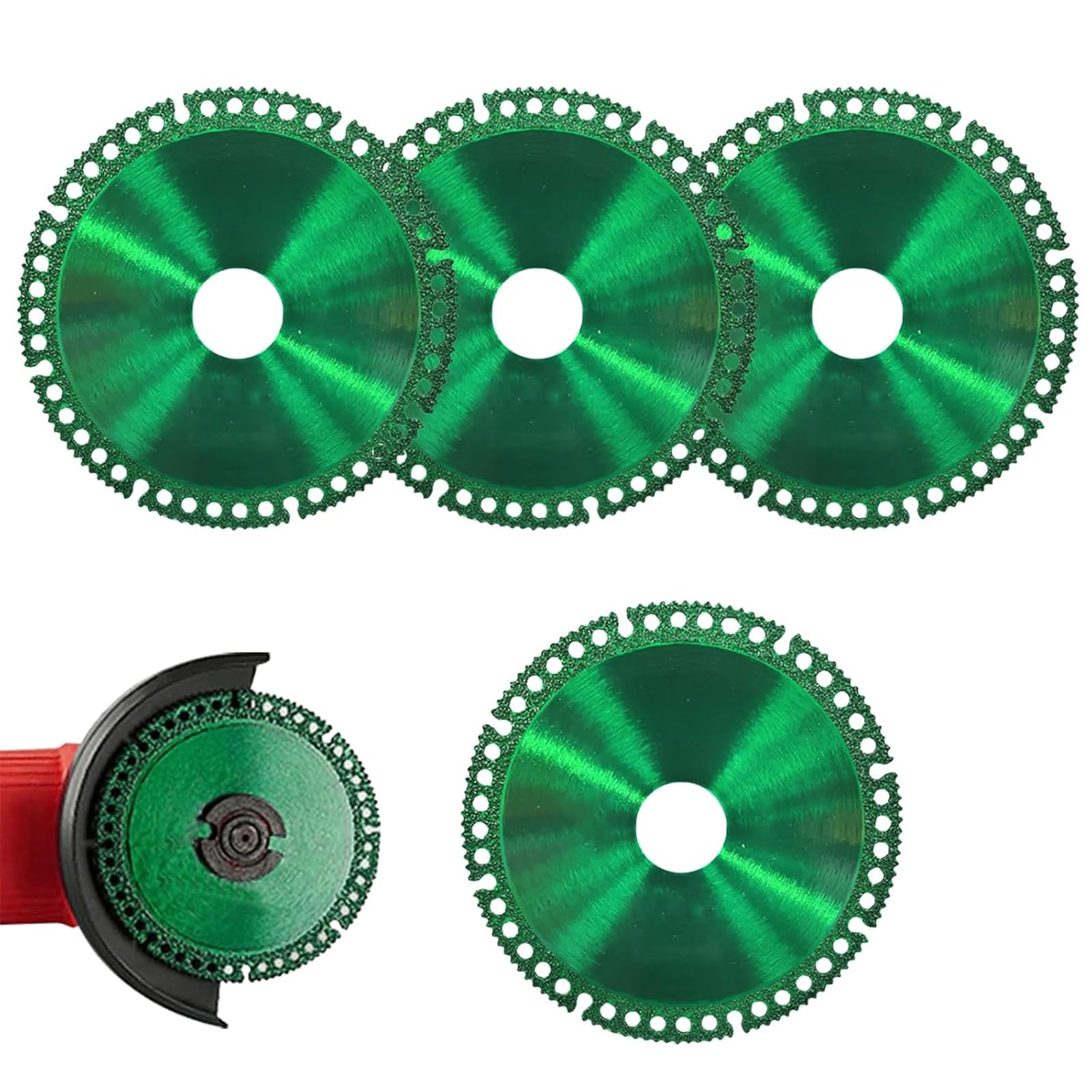 YUWENW グラインダー 刃 丸鋸刃 4個セット 100mm 電動丸鋸刃 刃 チップソー スリッターブレード 超硬 多機能 替え刃 丸鋸 堅牢性 高効率 鋭い 高硬度 切削用 裁断 木材 プラスチック ディスクグラインダー マーブル 大理石 木工用
