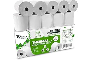 3 1/8 x 230ft Rollo Printer Paper (10 Pack) | 55 GSM...