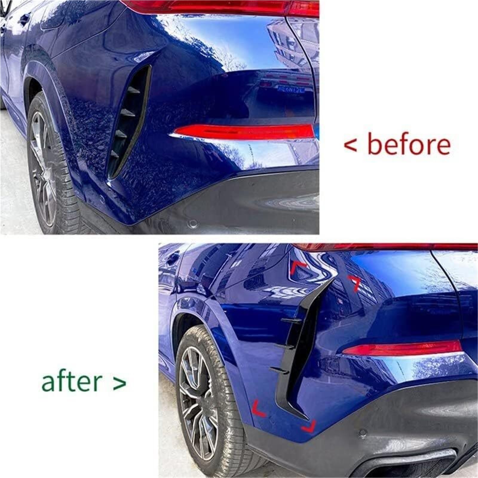 Ala spoiler posteriore 1 paio di spoiler per paraurti posteriore per copertura per BMW X6 G06 2019-2023