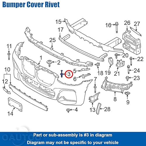 Miniatura 5 de OAUTOO 30 unids parachoques cubierta tronco Trim Panel & Rocker Molding Rivet Clip para BMW 51-11-1-908-077, Mercedes 000-990-54-92
