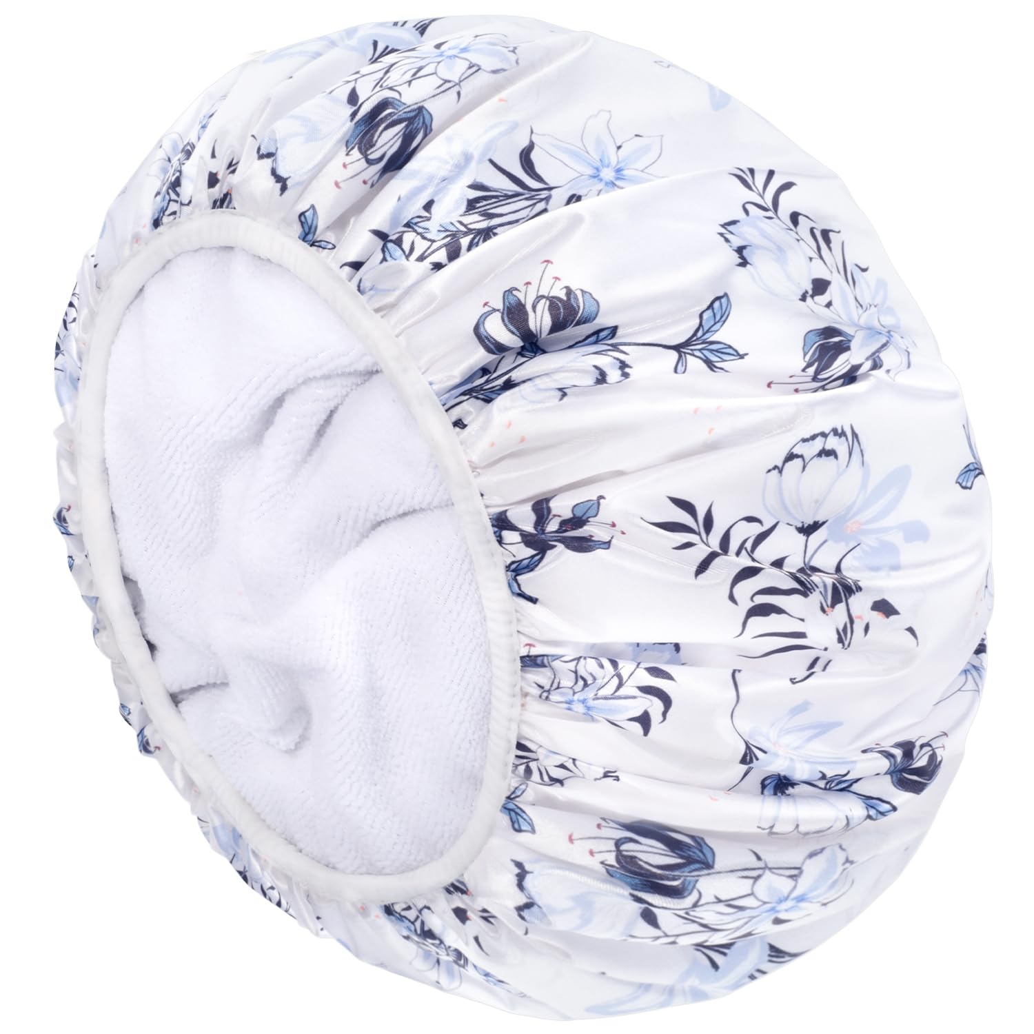 Keeygo Shower Caps, Terry Lined Womens Shower Caps, Triple