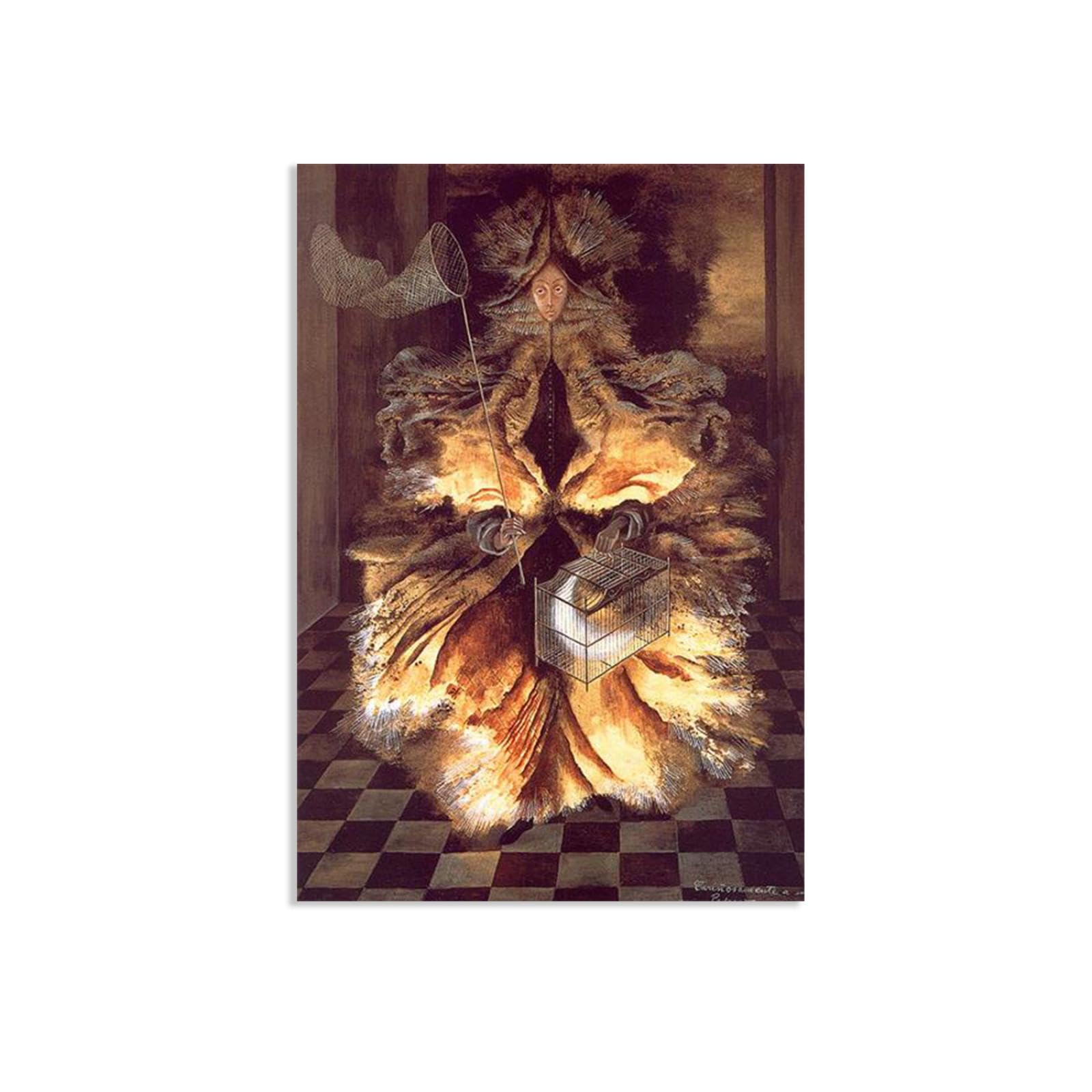 MYCGGDGH Remedios Varo Canvas Wall Art Reproductions of Famous Paintings Star Catcher Surrealism Famous Art Poster Wall Decor for Living Room Bedroom Home Decor 55x40cm(22x16in) poster