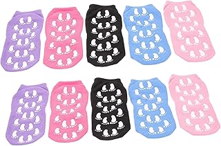 OHPHCALL 5 pares de meias de pilates meias antiderrapantes para mulheres meias infantis femininas meias de ioga para mulheres meias antiderrapantes meias antiderrapantes meias femininas meias antiderrapantes meias antiderrapantes, Cores sortidas, One Size