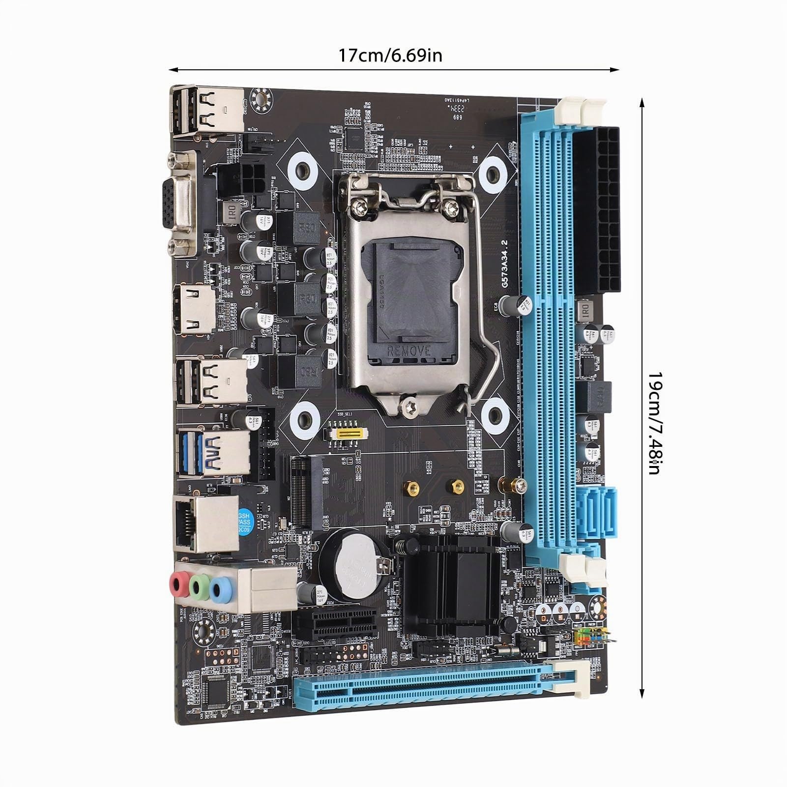 Placa Base para Juegos H81, Placa Base para PC 6Gb/s LGA 1150 de Alta Velocidad para PC de Escritorio