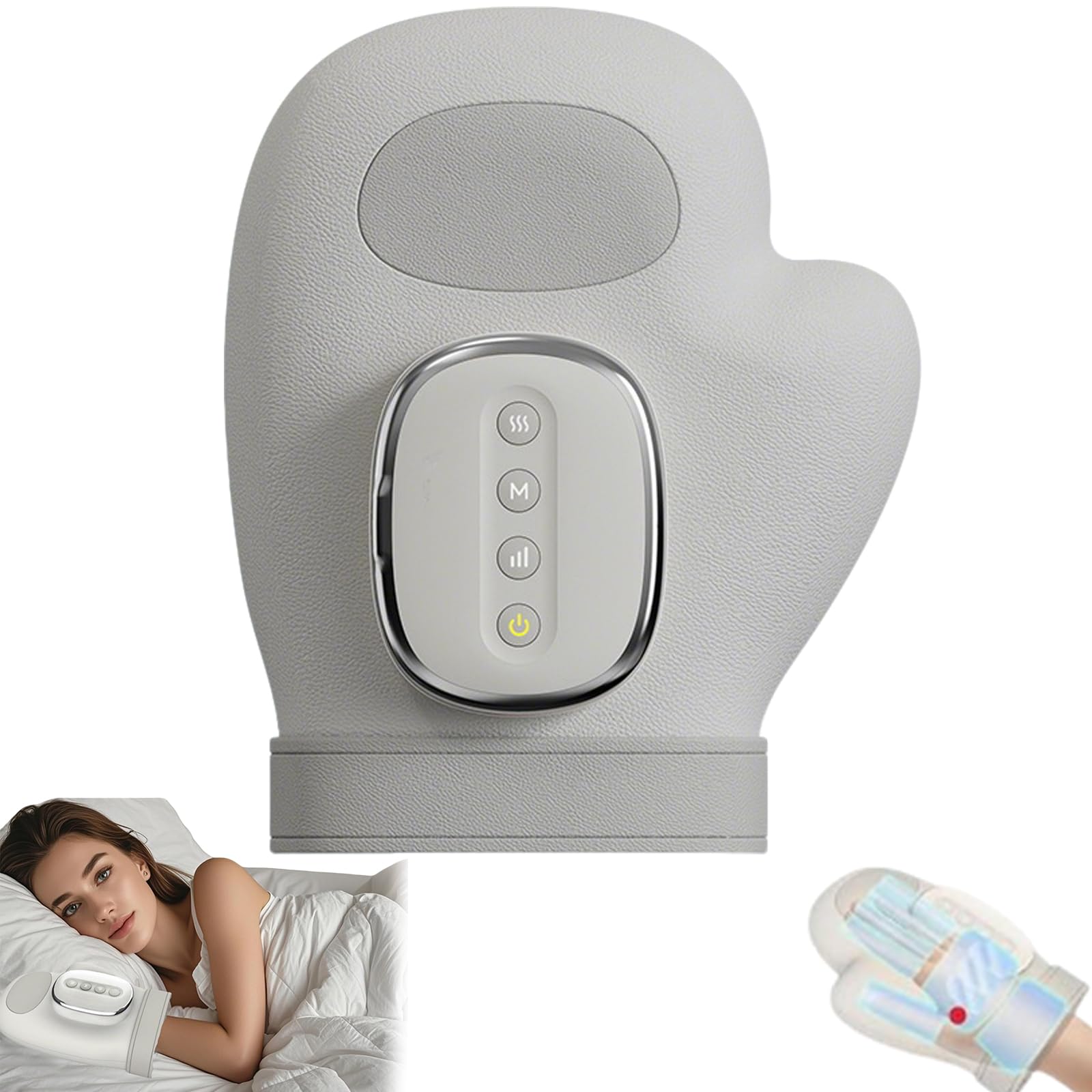 Massage Hand Elektrisch,handmassagegerät,hand Massager with Heat and Compression,handmassiergerät Für Arthritis Und Karpaltunnelsyndrom,5 Levels Adjustable,Gifts for Women and Men-A
