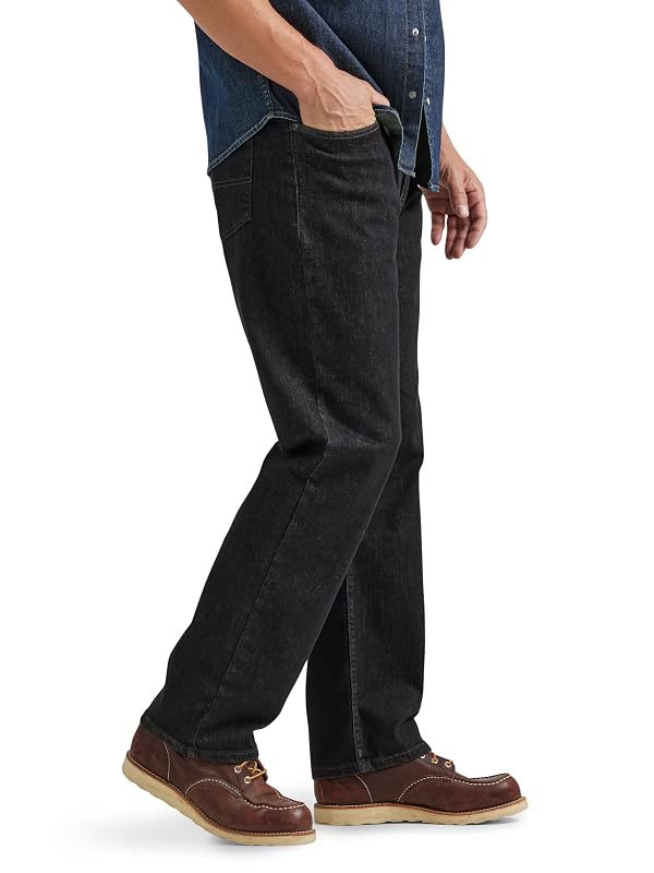 Wrangler Authentics Men's Comfort Flex Waist Relaxed Fit Jean, Dark Denim, 35W x 34L by Wrangler Authentics - Image 2