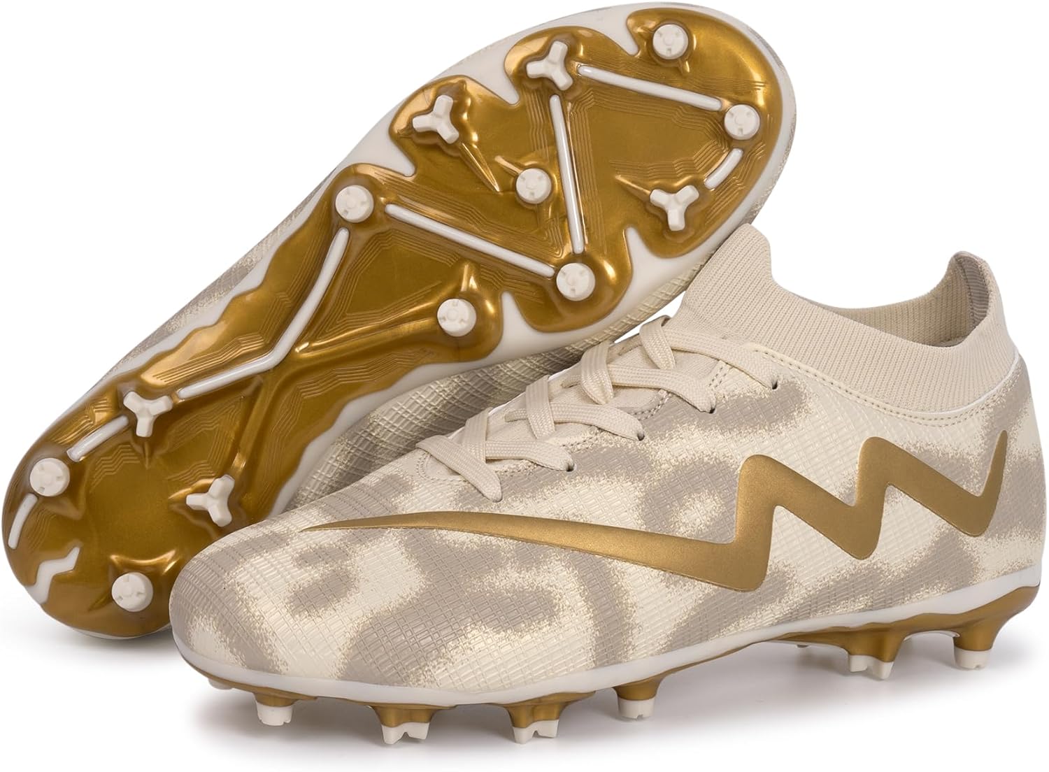 Womens Cleats Laceless Soccer Shoes for Girls Youth Firm Ground FG Athletic Football Softball Cleats Lightweight Comfortable Speed Boots