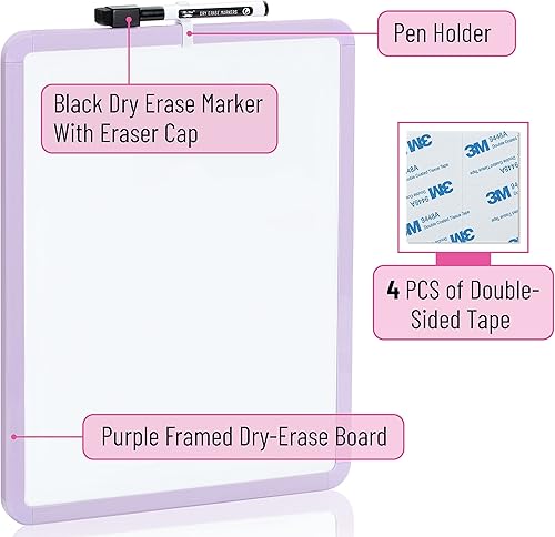 Miniatura 2 de Mr. Pen - Pizarra de borrado en seco, 14 x 11 pulgadas con un marcador negro de borrado en seco, pequeña pizarra blanca para estudiantes