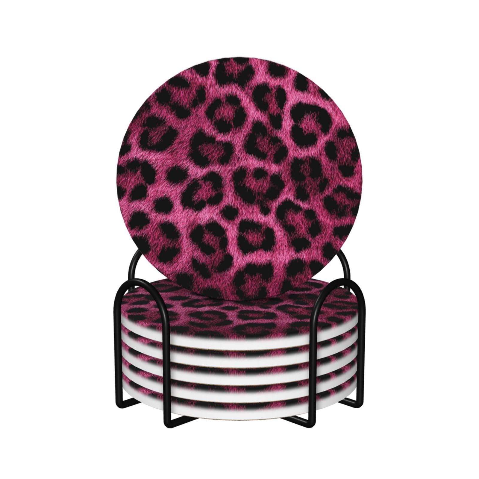 Dessous de verre léopard rose pour sublimer vos pauses café