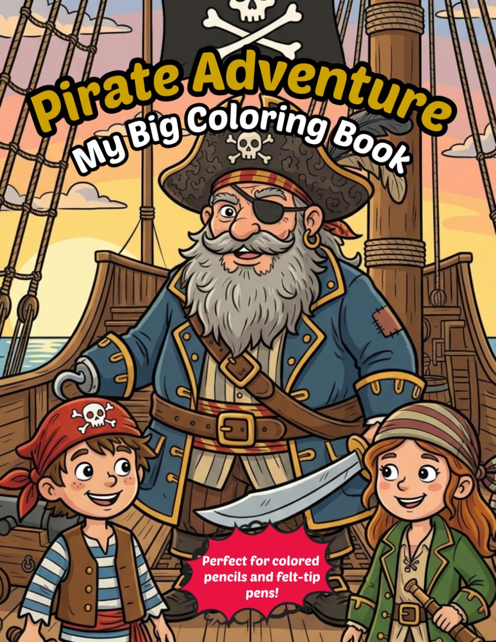 Pirate Adventure: My big coloring book