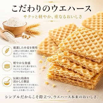 Loakar Wafers 6 Types, 1 Bag Each, 4.4 oz 125 g, Original Gift Box Napolitana, Chocolate, Double Chocolate, Vanilla, Lemon, Coconut, Assorted, Food Compare, Crispy, Sweets, Large Capacity, Gift