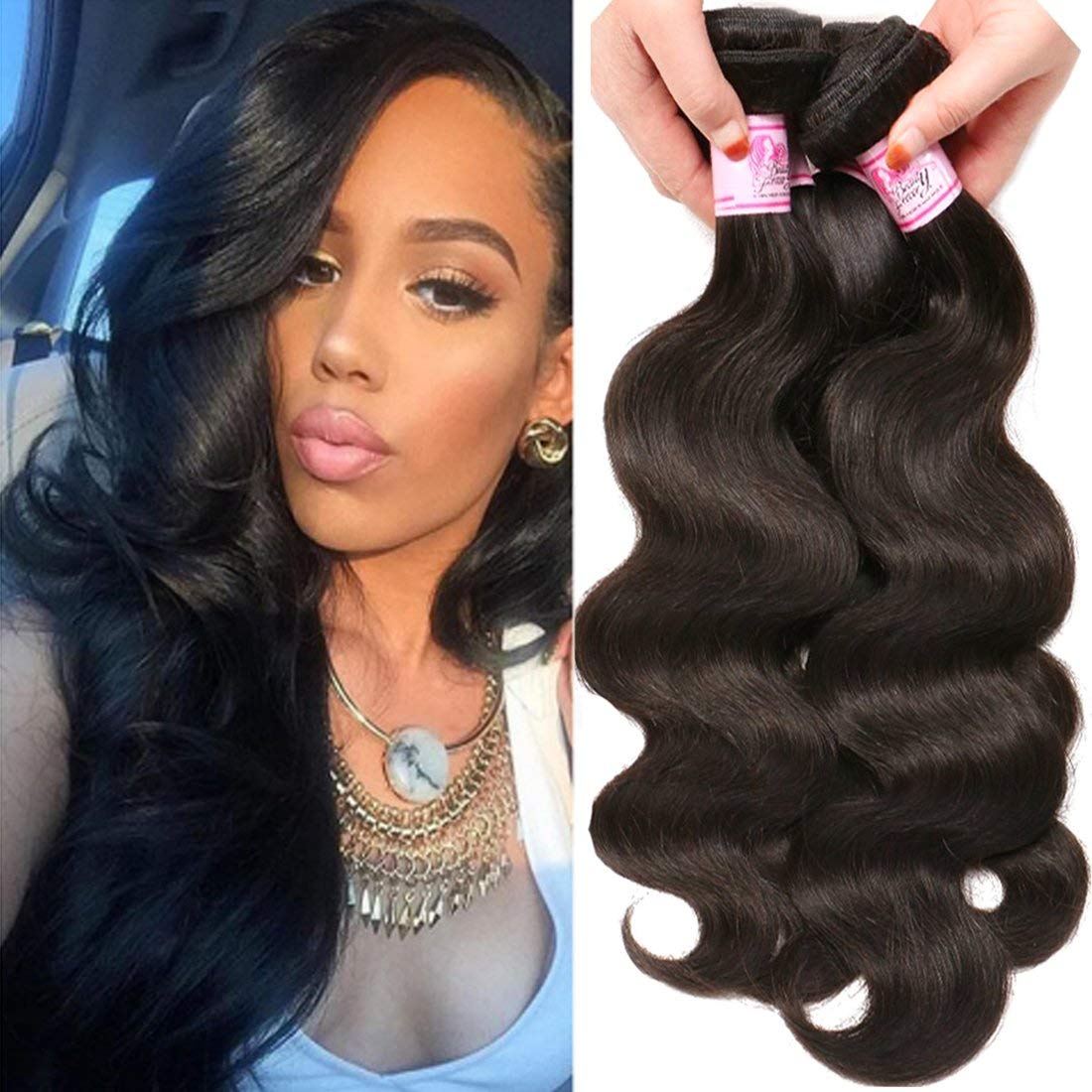 Amazon.com : Beauty Forever Indian Body Wave Hair 3 Bundles  display picture 2