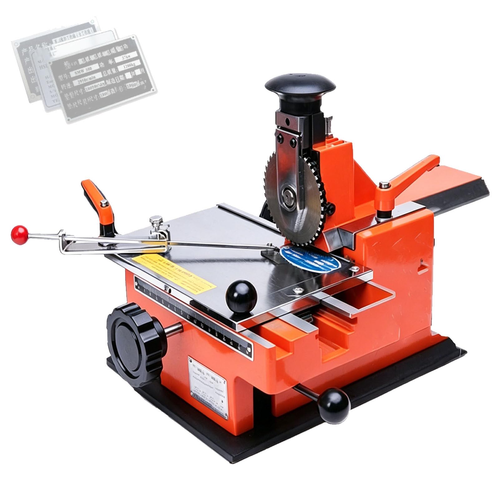 Pfps Semi-Automatic Embosser Nameplate Stamping Machine, with 40 Characters, Versatile Dog Tag Label Marking Printer for Copper, Aluminum 3mm