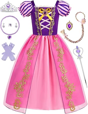 Princess Dresses For Girls Princess Costume Kids Cosplay Halloween Christmas Party Outfits 3-10Y