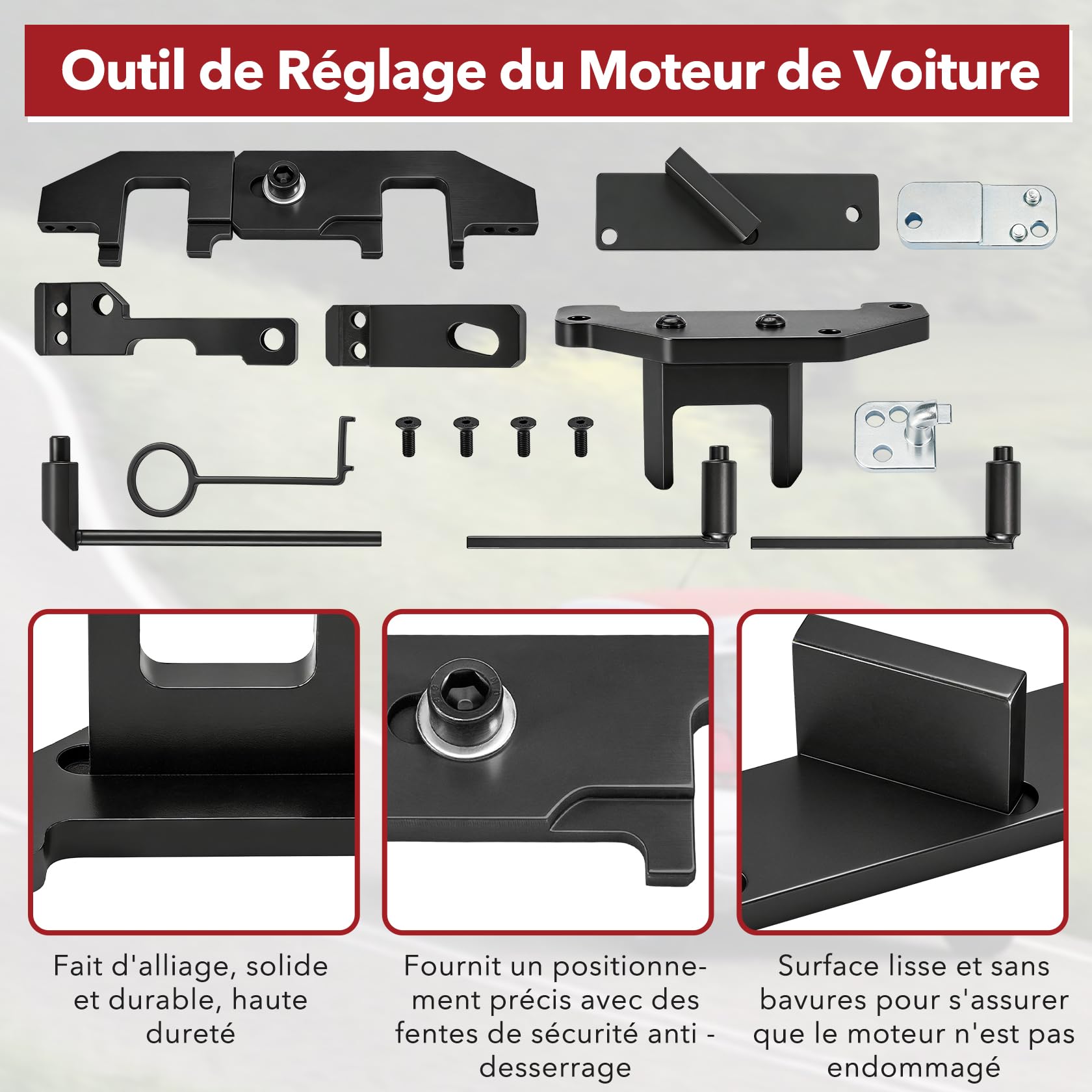 CarBole Réglage de Moteur Automobile,Outil de Distribution de Moteur Compatible avec Peugeot Citroën Opel 1.0/1.2 VTi VVT/GDI PureTech,OEM G-0109-2E,0109-2B,G-0109-6,109-2B,EN-52809,0109-2C/2D