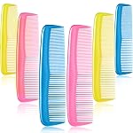 Leinuosen 12 Pieces Hair Combs Set Pocket Plastic Fine Tooth Dressing Comb for Women and Men, Peines Para Cabello(Pink, Yellow, Blue)