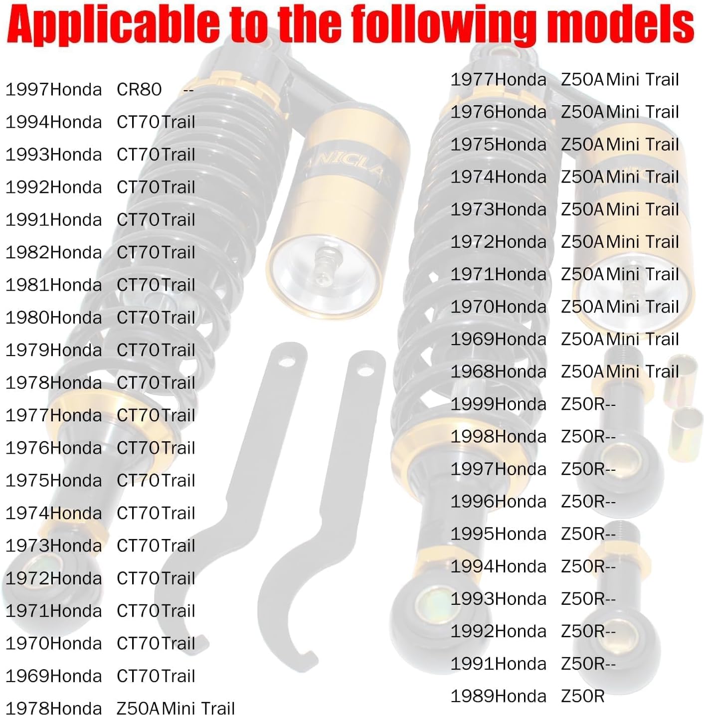 Pair 320mm&340mm motorcycle shocks Universal Motorcycle Rear Air Shock Absorbers