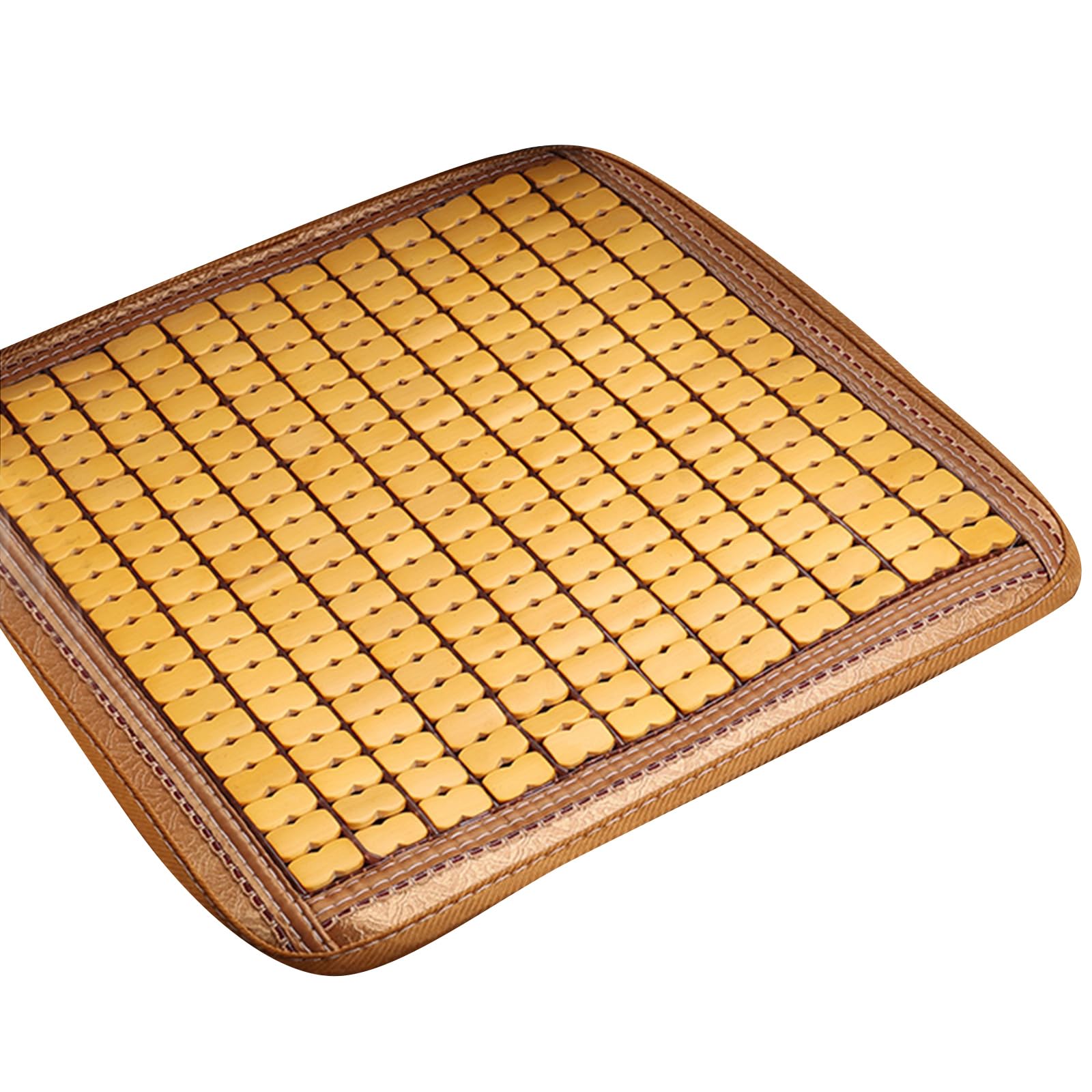 Tsophreniq Cool Wood Seats Cushion Mat for Car Seats Sofas and Chairs 50cm 45cm Square Pad Sofa Wood Mat