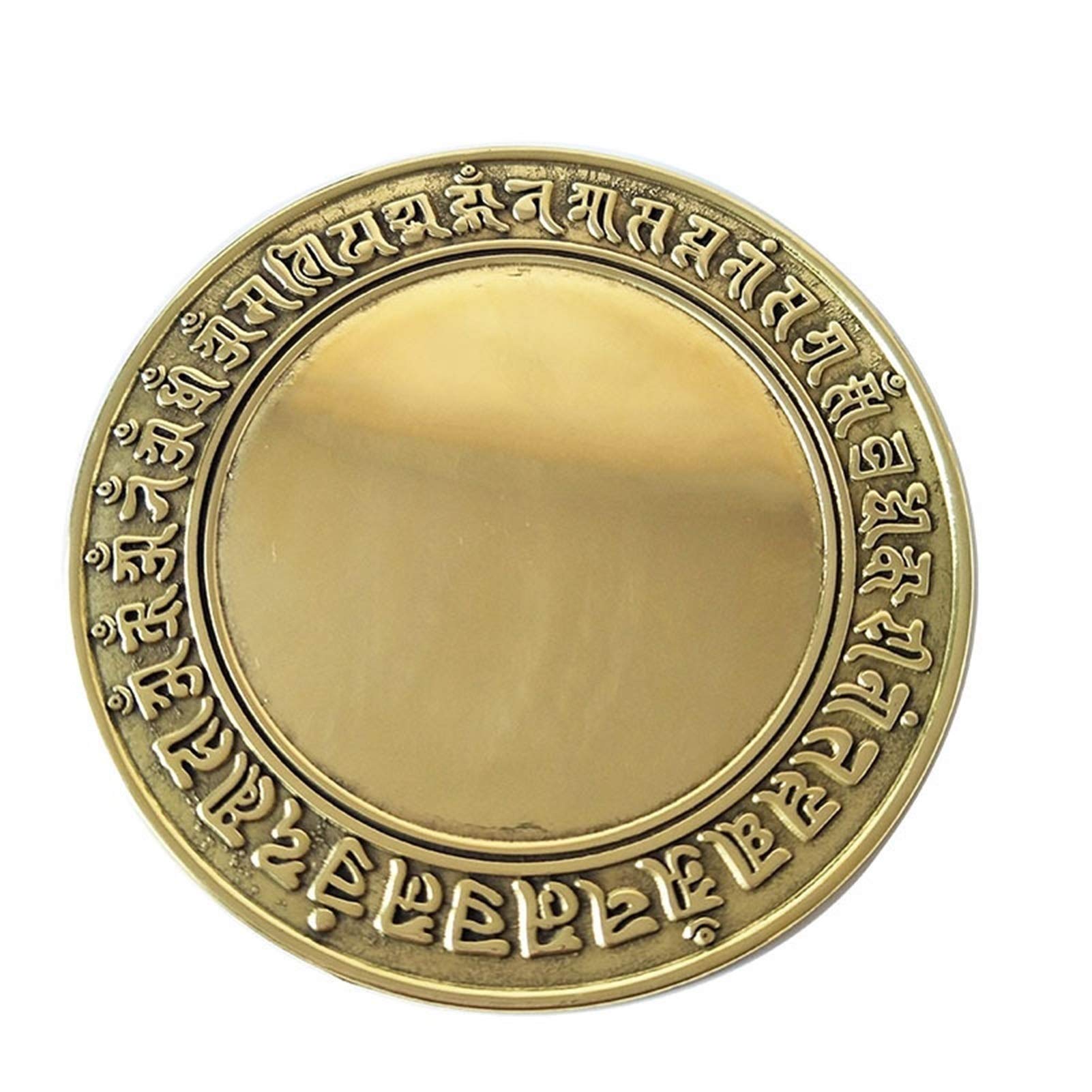 HDBCYUAZ Copper Bagua Household Mirror Concave Convex Pendant Feng Shui Lucky Ornaments Tai Chi Home Decor Craft(11CM)