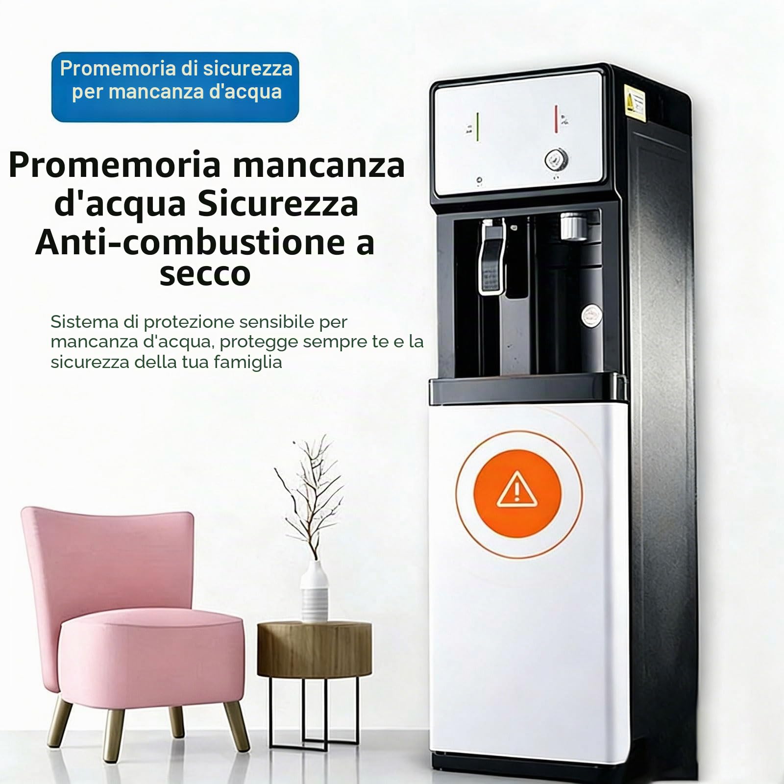 Depuratore Acqua Domestico, Distributore Calda A Quattro Stadi Di Filtrazione Purificatore Acqua Alimentazione Da Rete Idrica 3 Modalità Di Temperatura Dell'acqua Per Casa, Ufficio