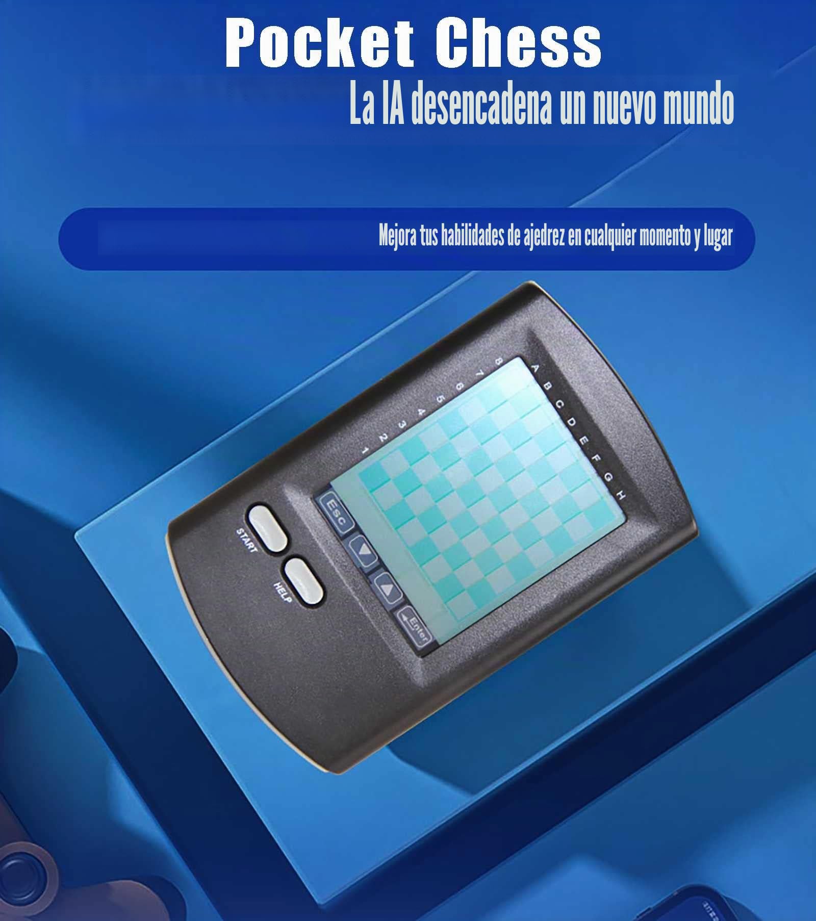 Juego de ajedrez electrónico táctil, máquina de juego inteligente automática, juego de computadora de ajedrez portátil de viaje para adultos, regalo para la familia