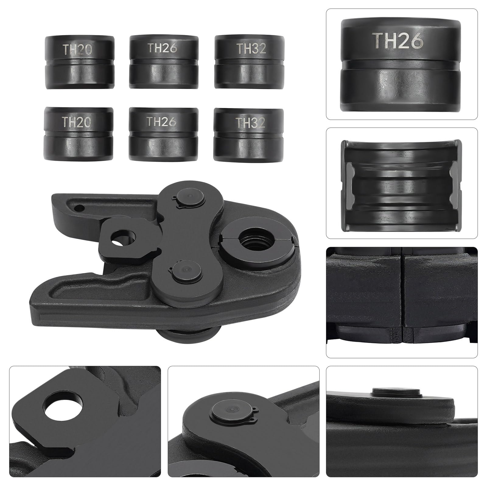 Pinza per tubi in acciaio temprato, pinza crimpatrice per tubi in plastica in alluminio, tubi PEX, tubi in PB, accessori in rame, manicotti in acciaio inox, manicotti in alluminio