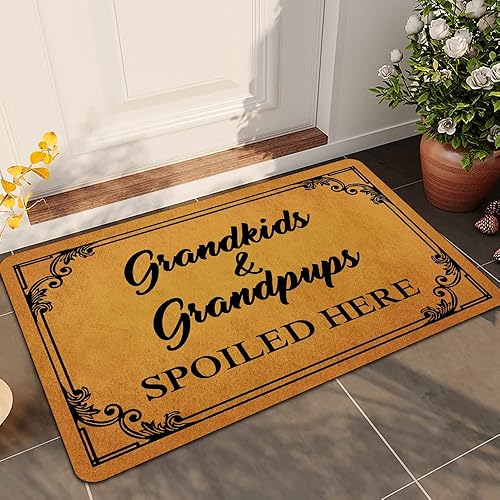 Miniatura 2 de Ytanie Tapetes de bienvenida para puerta delantera, entrada al aire libre, nietos y abuelos, tapete de goma antideslizante para el hogar, interior,