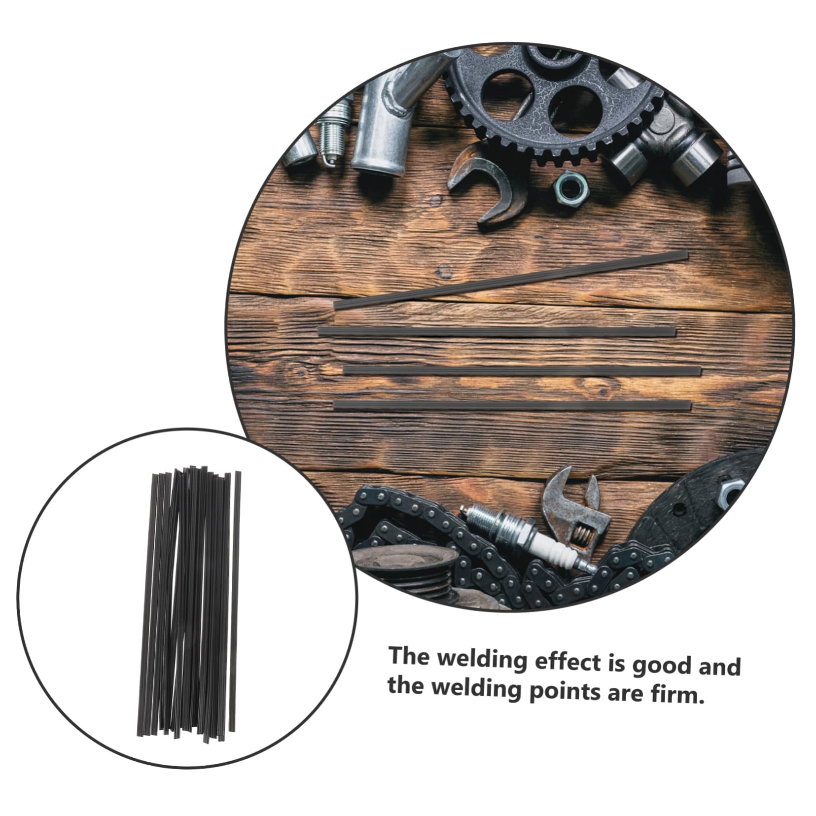 Cabilock Car Bumper Repair Kit 20pcs Plastic Welding Rods Welding Sticks Pp Plastic Welder Rods Black for Diy