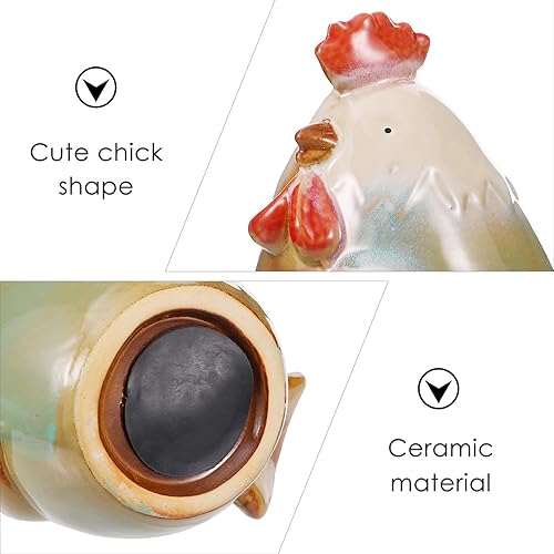 Miniatura 9 de DECHOUS Alcancía de pollo, divertida alcancía de cerámica para niños, banco de ahorro de dinero, linda alcancía de animales pequeños para niños,