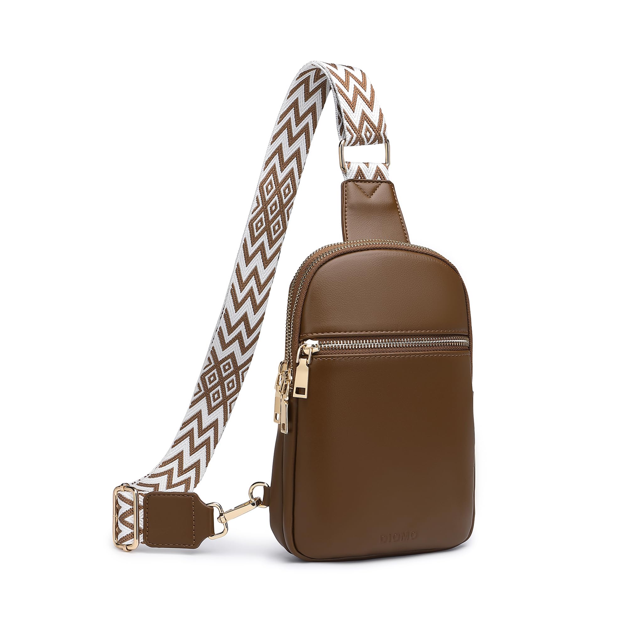 DIOMO Anti Theft Small Sling Bag for Women Cross Body Bag Trendy, RFID Fanny Packs Vegan Leather for Women Travel Belt Purse