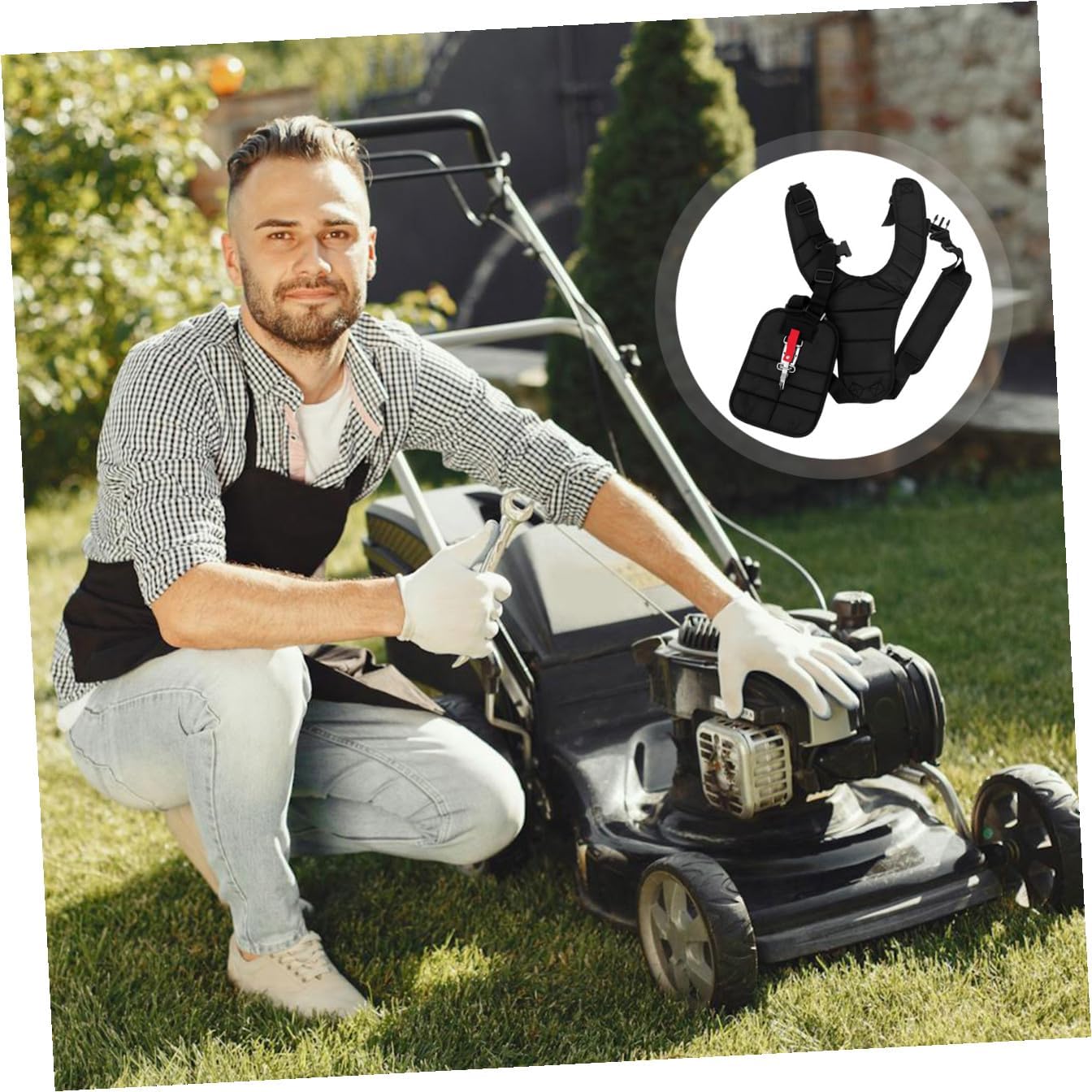 Veemoon Chainsaw Accessories Echo Accessories Garden Brush Cutter Strap Harness Trimmer Strap